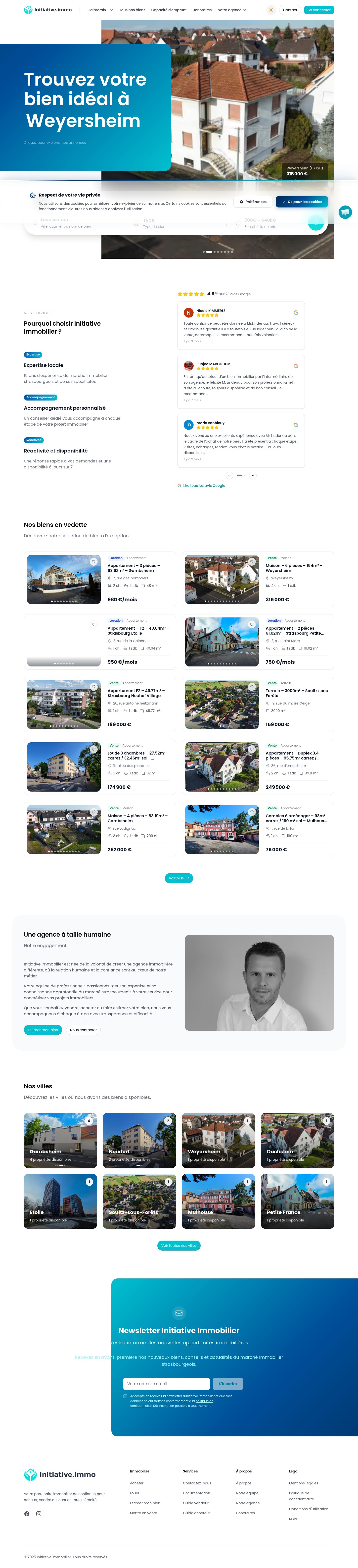 Initiative immo — vue desktop