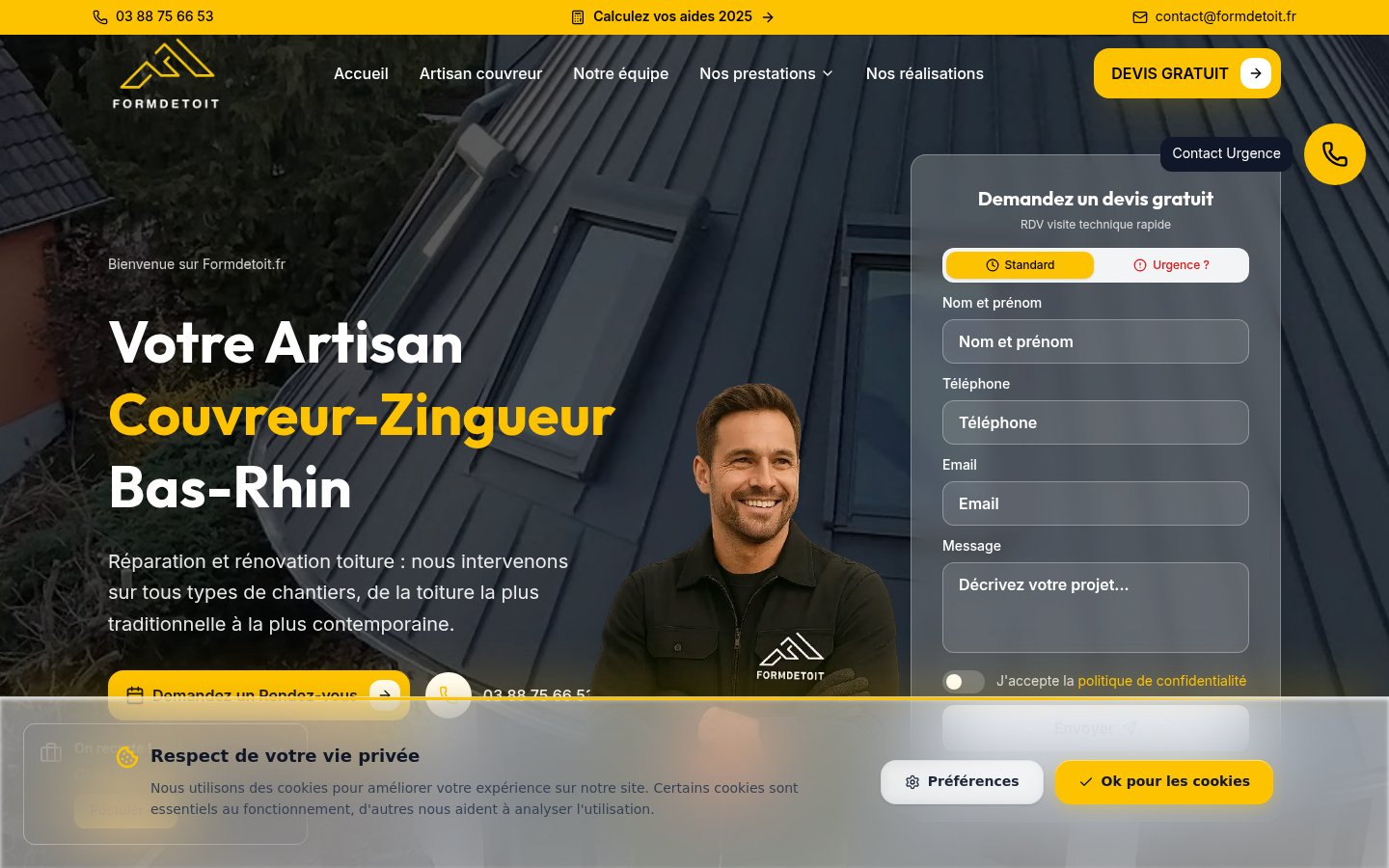 Form de Toit — vue desktop