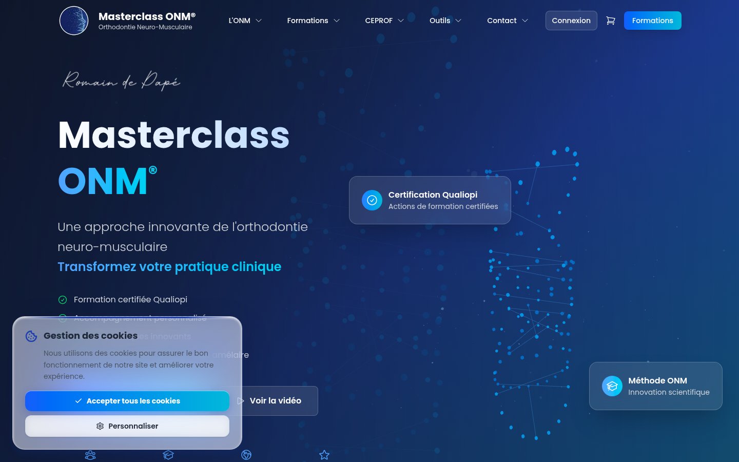 Masterclass ONM — vue desktop